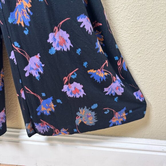 ANTHROPOLOGIE Moulinette Soeurs Black Floral Romper Jumpsuit Size XS - Picture 4 of 14